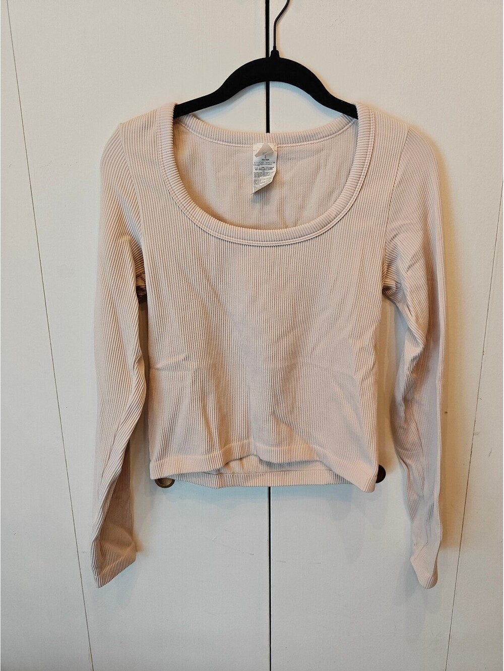 Old Navy | Beige Ribbed Seamless Long Sleeve Top | Size L